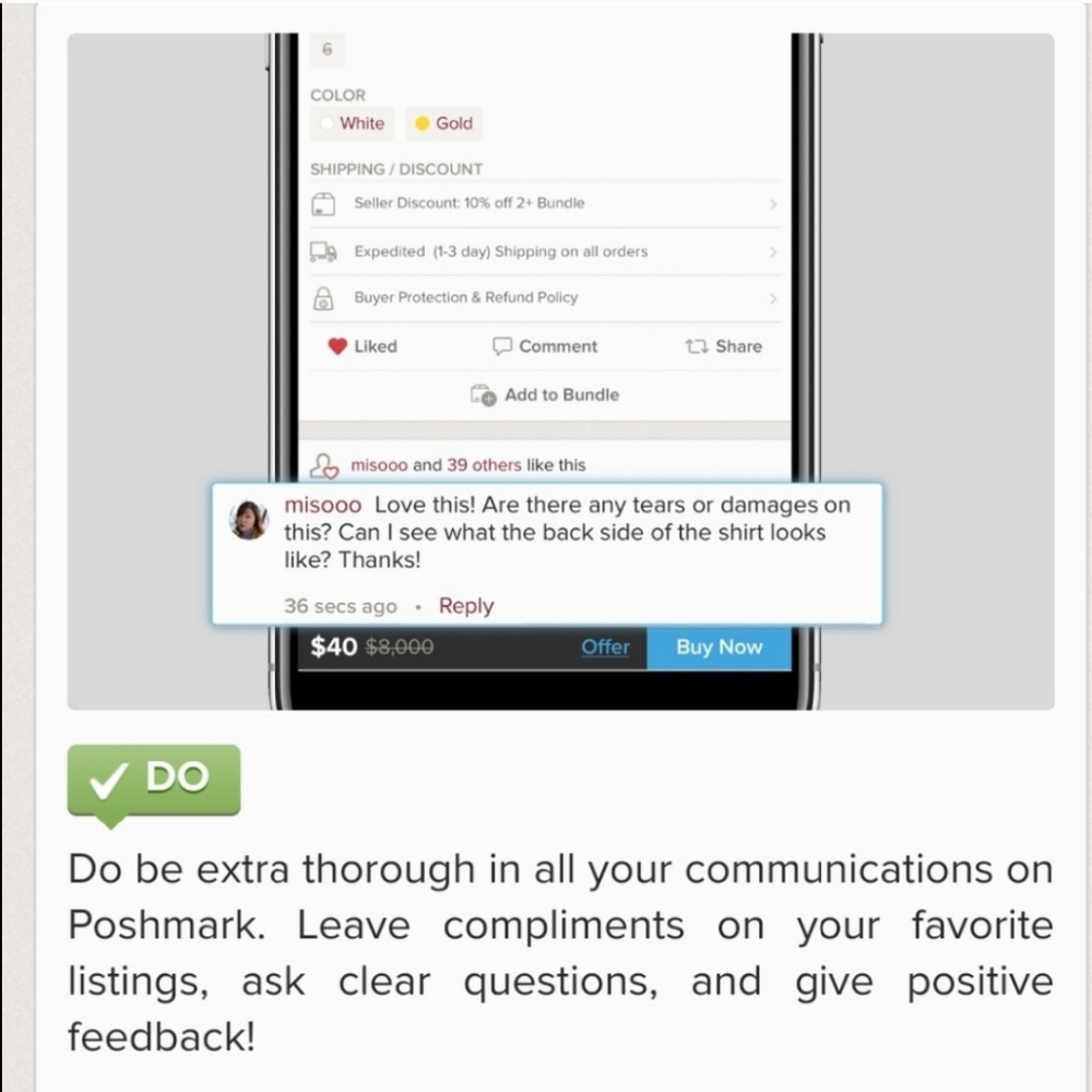 1 of 2 Poshmark Do's and Don'ts - Picture 8 of 11